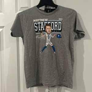 NWT Matthew Stafford Los Angeles Rams Cartoon Tshirt NFL Youth Boys